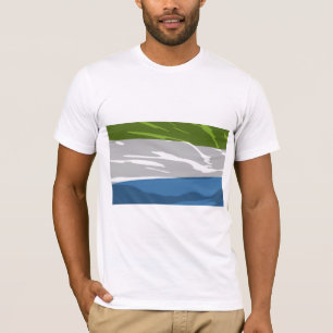 Le T-shirt des hommes de drapeau de Sierra Leone