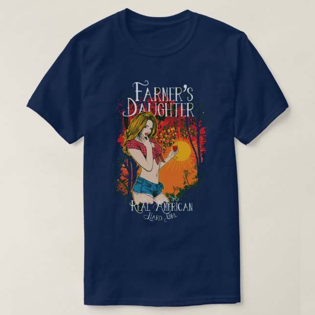 Le T-shirt des hommes de la fille de l'agriculteur (Design devant)