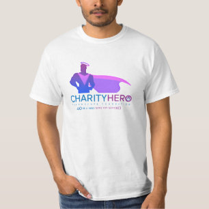 LE T-SHIRT DES HOMMES DE LOGO DE HÉROS DE CHARIT