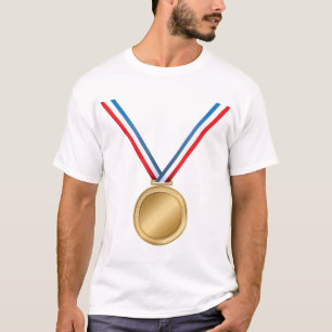 Le T-shirt des hommes de médaille d'or