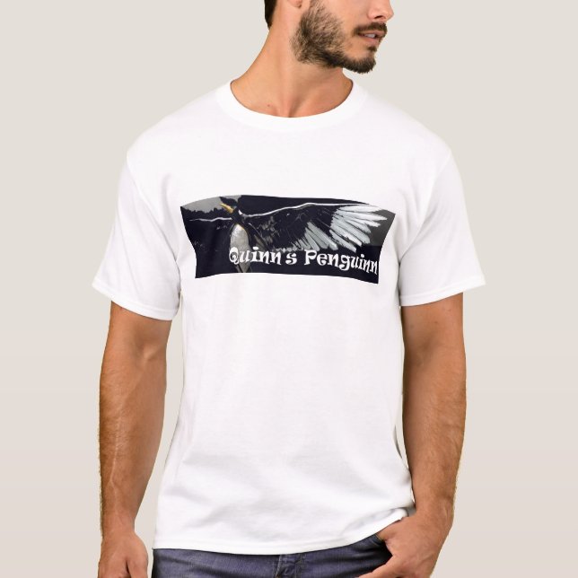Le T-shirt des hommes de "Penguinn", blanc, taille (Devant)