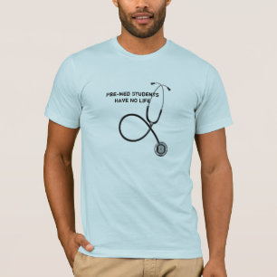 Le T-shirt des hommes de stéthoscope d'étudiant 