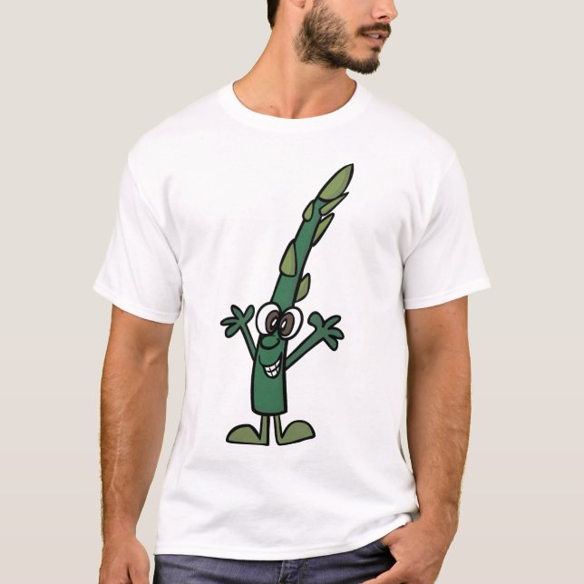 Le T-shirt des hommes drôles d'asperge (Devant)