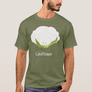 Le T-shirt des hommes du caractère   de chou-fleur