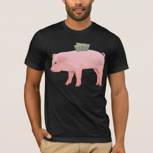 Le T-shirt des hommes roses de tirelire