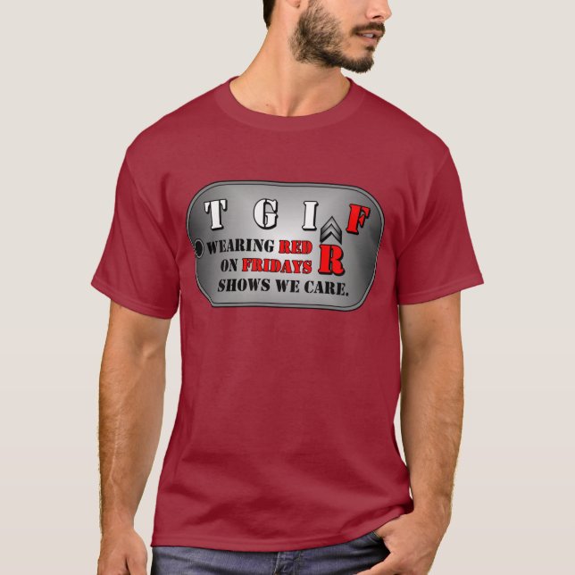 Le T-shirt des hommes rouges de vendredi (Devant)