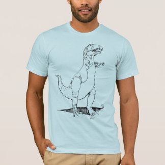 Le T-shirt des hommes semi adaptés bleu-clair de