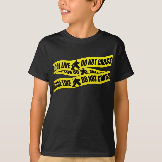 Le T-shirt d'hockey des enfants drôles de gardien (Devant)