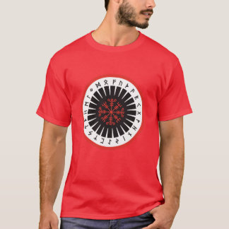 le T-shirt d'hommes rouges avec le grand emblème