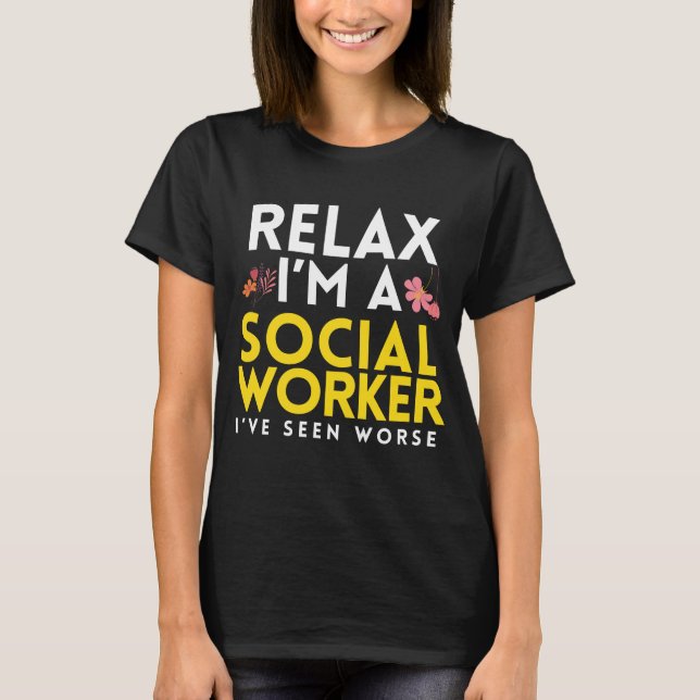 Le T-shirt drôle de bâillon d'assistant social (Devant)