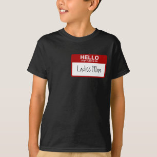 Le T-shirt drôle d'enfants, bonjour mon nom est