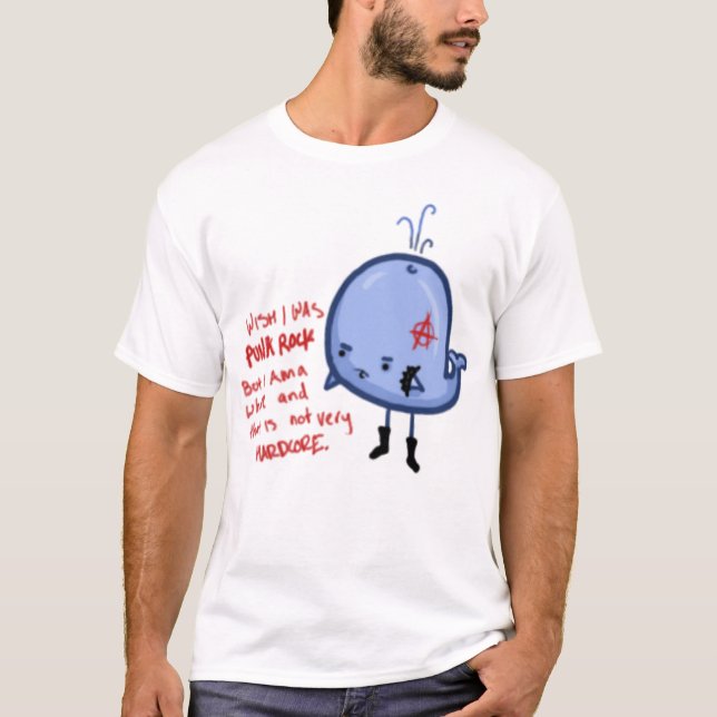 Le T-shirt drôle d'hommes blancs de baleine (Devant)