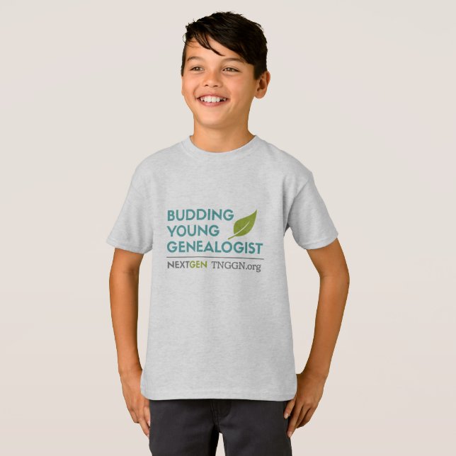 Le T-shirt du jeune enfant de bourgeonnement de (Devant entier)