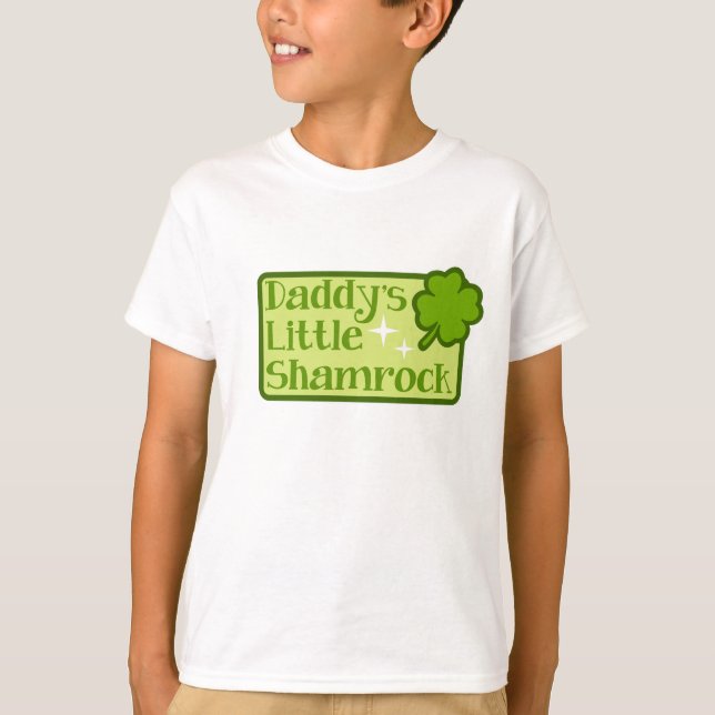 Le T-shirt du petit enfant du shamrock du papa (Devant)