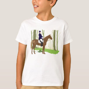 Le T-shirt équestre dans les bois