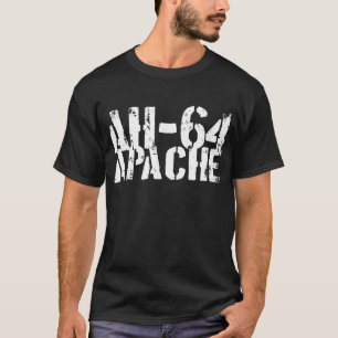 Le T-shirt foncé de base des hommes d'AH-64 Apach