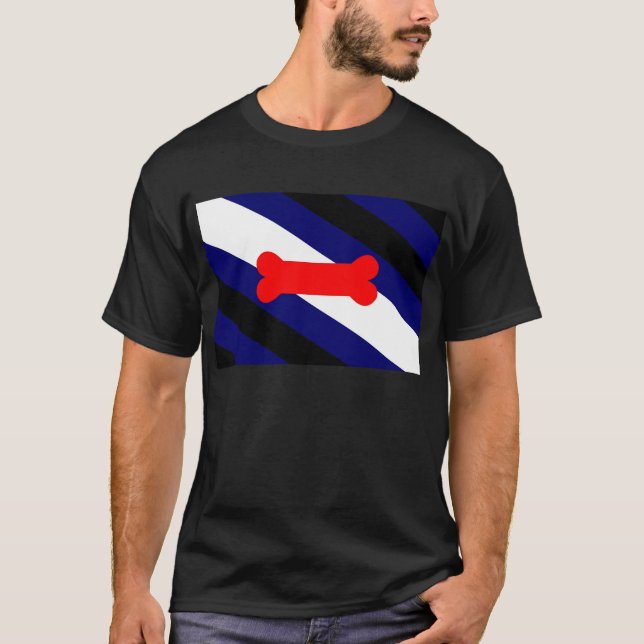 Le T-shirt foncé de base des hommes de drapeau de (Devant)