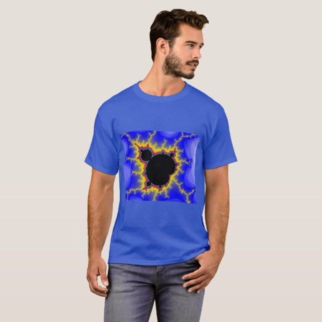 Le T-shirt foncé de base des hommes réglés de (Devant entier)