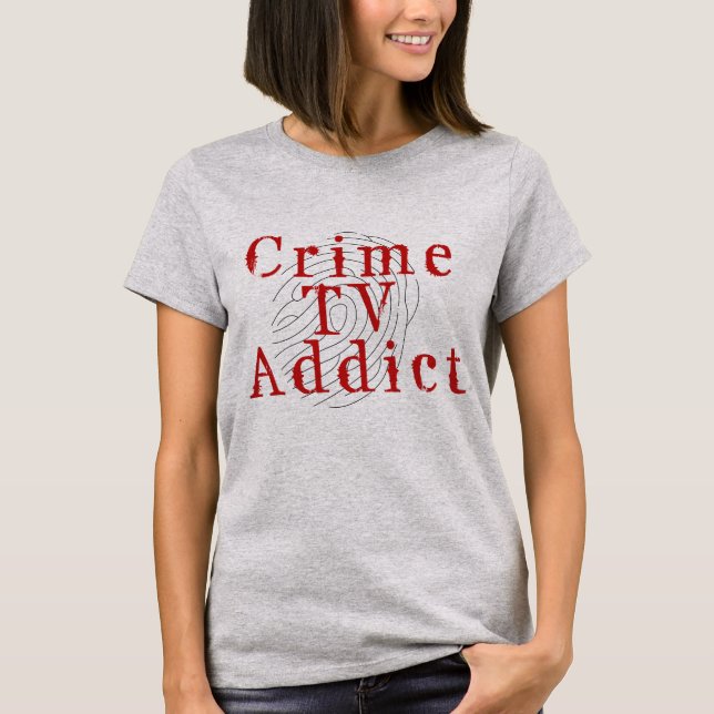 Le T-shirt gris féminin à la télévision (Devant)