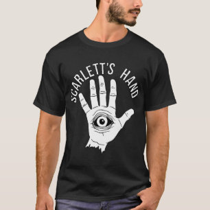 Le T-shirt noir des hommes de logo de la main de