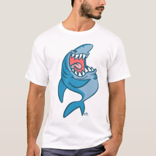 Le T-shirt riant de bande dessinée de requin