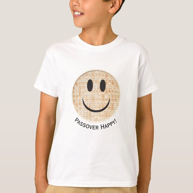 Le T-shirt sans queue de garçon "Happy Matzah" (Devant)