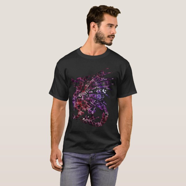 Le T-shirt tribal des hommes de dragon (Devant entier)