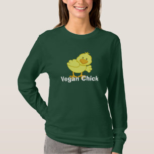 Le T-shirt végétalien des femmes de poussin