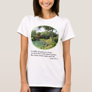 Le T-shirt w/Verse des femmes hawaïennes de jardin