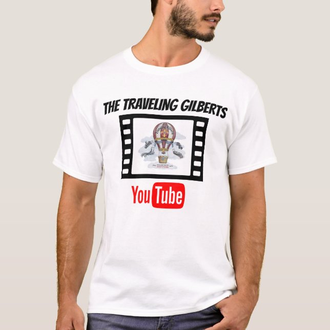 Le T-shirt YOUTUBE des Gilberts itinérants (Devant)