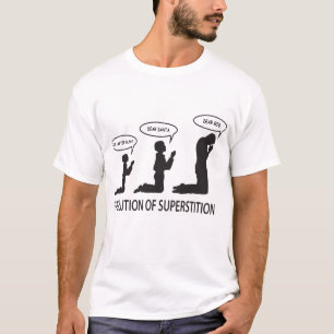 Le T-shirts athée drôle des hommes d'évolution de