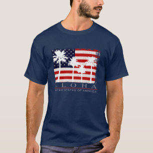 Le T-shirts des hommes des Etats-Unis de drapeau