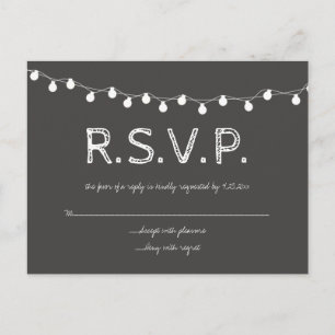 Le tableau allume des cartes postales de RSVP