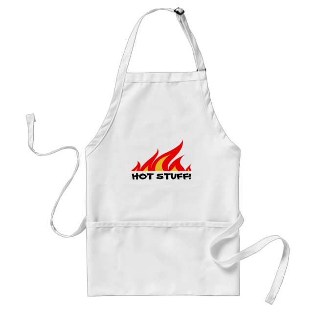 Le tablier drôle de BBQ avec le feu flambe (Devant)