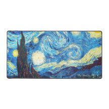 Le Tapis de Bureau La Nuit Étoilée de Van Gogh