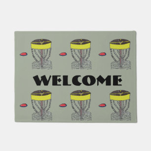 Le tapis de porte d'accueil de golf de disque