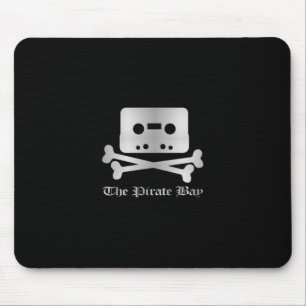 Le tapis de souris de logo d'os de croix d'argent