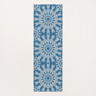 Le tapis de yoga de mandala bleu