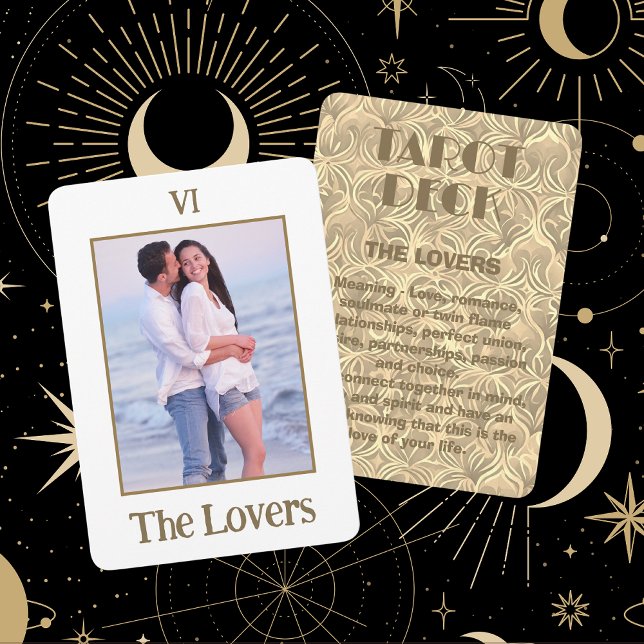 Le Tarot Amoureux Signifie | Carte photo de bronze (Front And Back)