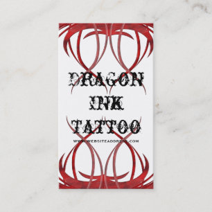 Le tatouage rouge a conçu des cartes de visite