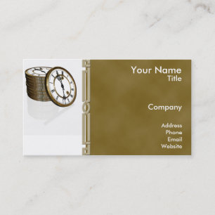 Le temps, c'est de l'argent carte de visite