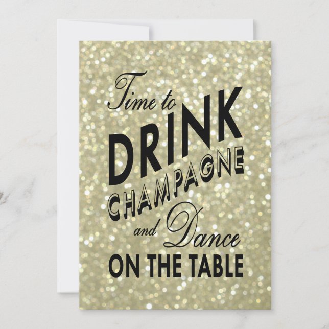 Le temps de boire du champagne Invitation d'entrep (Devant)
