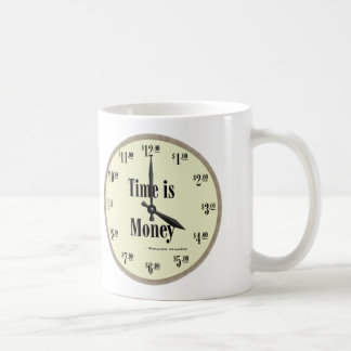 Le temps est de l'argent - Mug Taupe Horloge Face