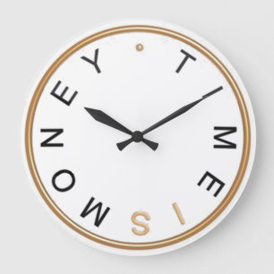 Le temps est l'argent mural horloge