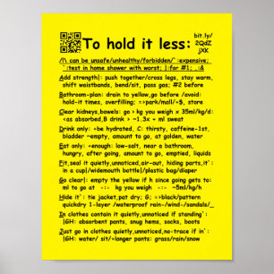 "Le tenir moins" petite affiche