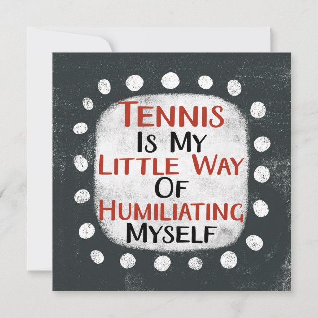 Le Tennis Est Ma Carte De Voeux Little Way (Devant)