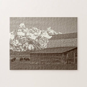 Le Tetons grand du puzzle mormon de rangée