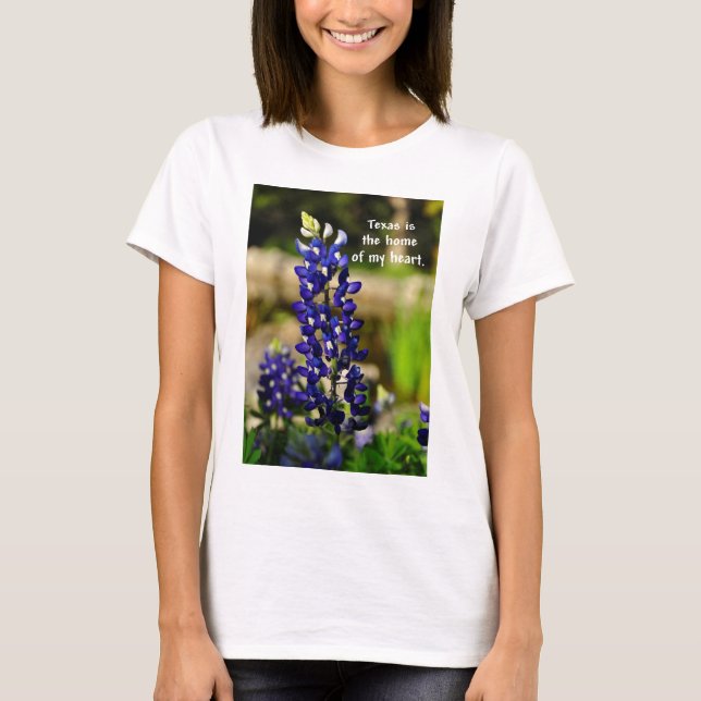 "Le Texas est la maison de mon coeur" T-shirt fémi (Devant)