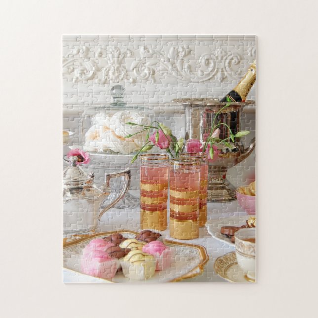 Le thé anglais vibrant, fondant aime le puzzle (Vertical)
