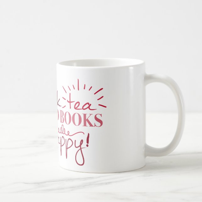 Le thé de boissons, a lu des livres, soit tasse (Droite)